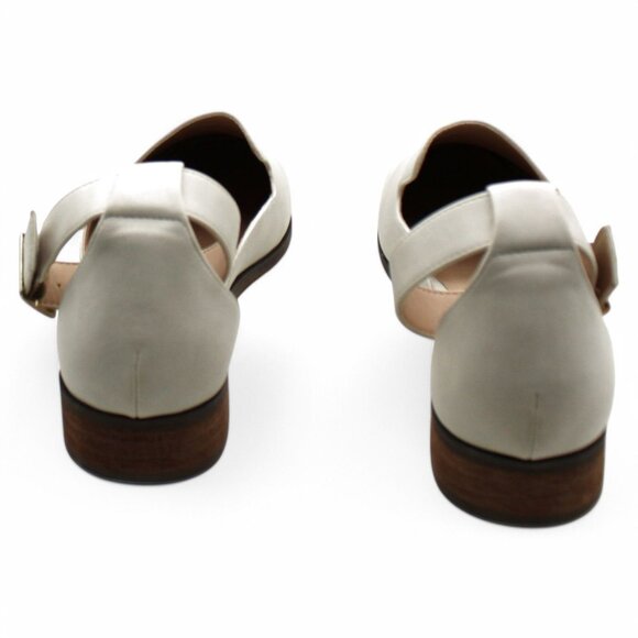 Journee Collection Cream Loafers with Ankle Strap - Picture 9 of 9